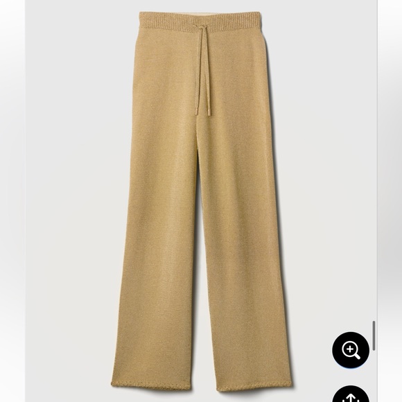 $128 NWT Gap x Cult Gaia Gold Metallic Women's Lounge Pants Sz XS S M L XL - Picture 1 of 8